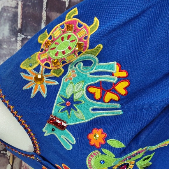 Arriviste "Fanciful" Applique/Beaded Cardigan Sweater - Picture 6 of 10